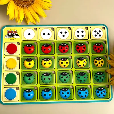 Wooden Sorter "Ladybug: Colors, Counting and Directions" - educational toy