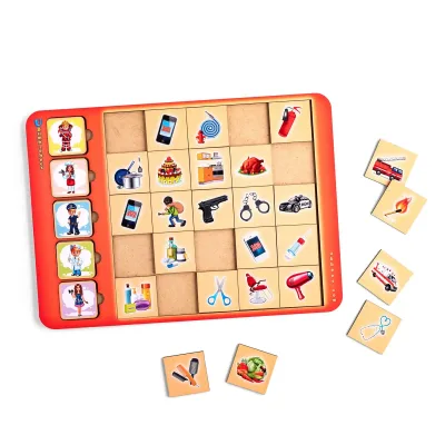 Wooden Sorter "Associations - Professions" - educational toy