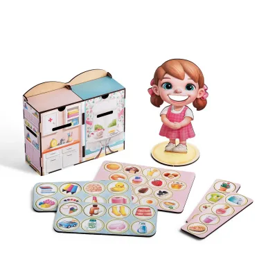 Wooden Drawer Sorter "Edible - Inedible" - toy for toddlers