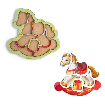 Wooden Silhouette Frame Puzzle "Little Horse" - educational