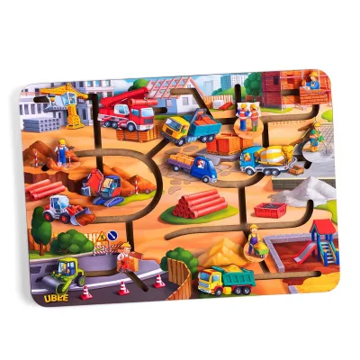 Wooden Maze Toy "Construction" - educational