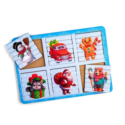 Double-Sided Stick Puzzles "New Year" (12 pictures)