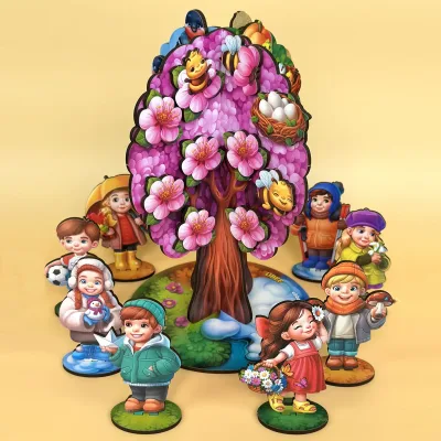 Velcro Game "Seasons of the Apricot Tree"