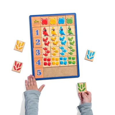 Wooden Sorter Puzzle "Compare and Match: Color and Counting" - educational toy