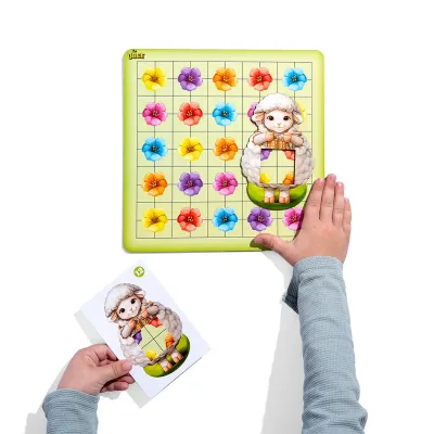 Wooden Sorter Puzzle "Sheep in the Meadow" - educational toy