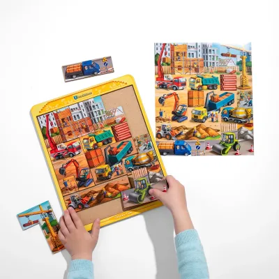Large Tetris "Construction Site" - wooden educational puzzle
