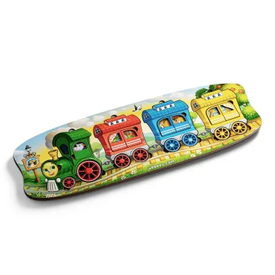 Wooden Inset Sorter "Cheerful Train - 3 Cars" - toy for toddlers
