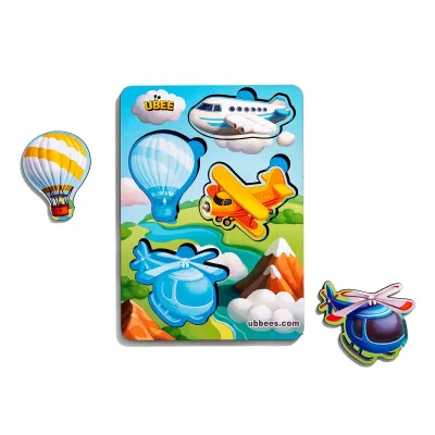 Wooden Inset Puzzle "Transport 1" (hint background)