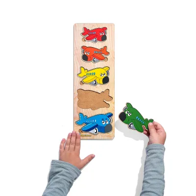 Wooden Sorter Puzzle (inset board) "Planes"