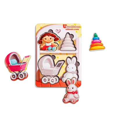 Wooden Inset Puzzle "Toys 2" (hint background)