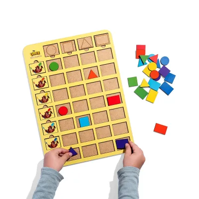 Wooden Inset Sorter "Beaver Painters 2" (triangle, circle, square, rectangle)