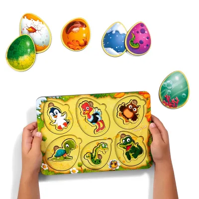 Wooden Sorter Puzzle "Who's in the Egg?" (mini)