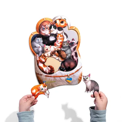 Wooden Inset Puzzle "Purring Cats"