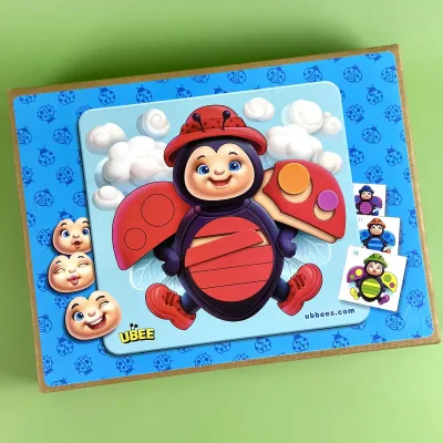 Puzzle with Cards "Ladybug, Emotions and Colors"