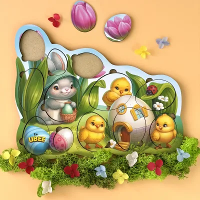 Inset Board "Easter Chicks - Egg Insets"