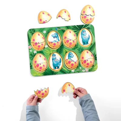 Wooden Puzzle (learning game) "Dinosaur Emotions"