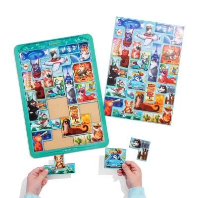 Large Tetris "Cats" - wooden educational puzzle