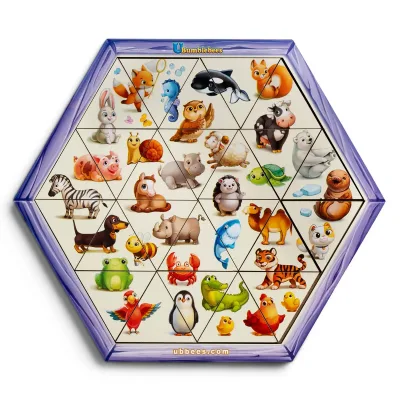 Wooden Puzzle "Animals" - inset board, logic game