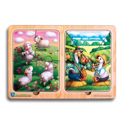 Wooden Inset Puzzles "Sheep and Geese"