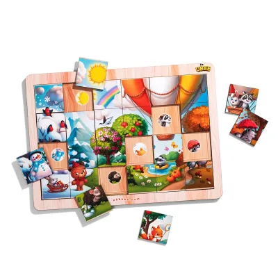 Puzzle "Seasons" - assemble by fragment