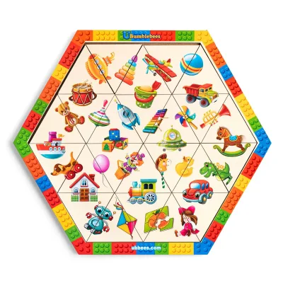 Wooden Puzzle "Toys" - inset board, logic game