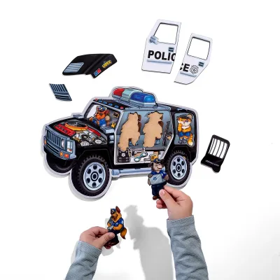Wooden Puzzle Sorter "Police" (inset board)