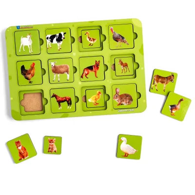 Wooden Sorter Puzzle "Mother and Baby - Pets" (photo)