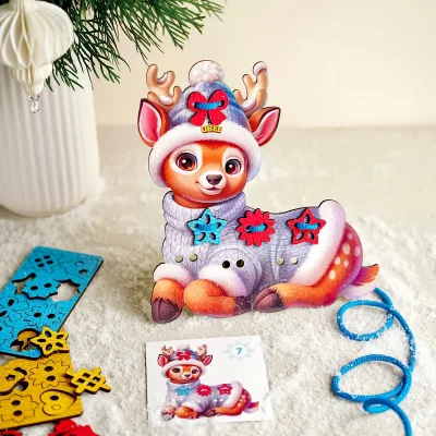 Lacing Toy with Cards "Little Deer"