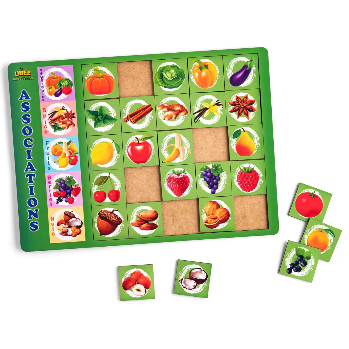 Сортер дерев'яний: Асоціації – 5 (з горішками) Дитяча розвиваюча гра - навчальна