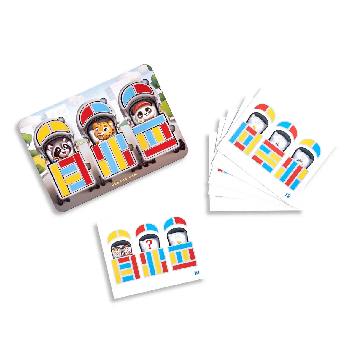 Дерев'янний пазл-сортер "Коляски" (mini). Развиваюча гра для дітей