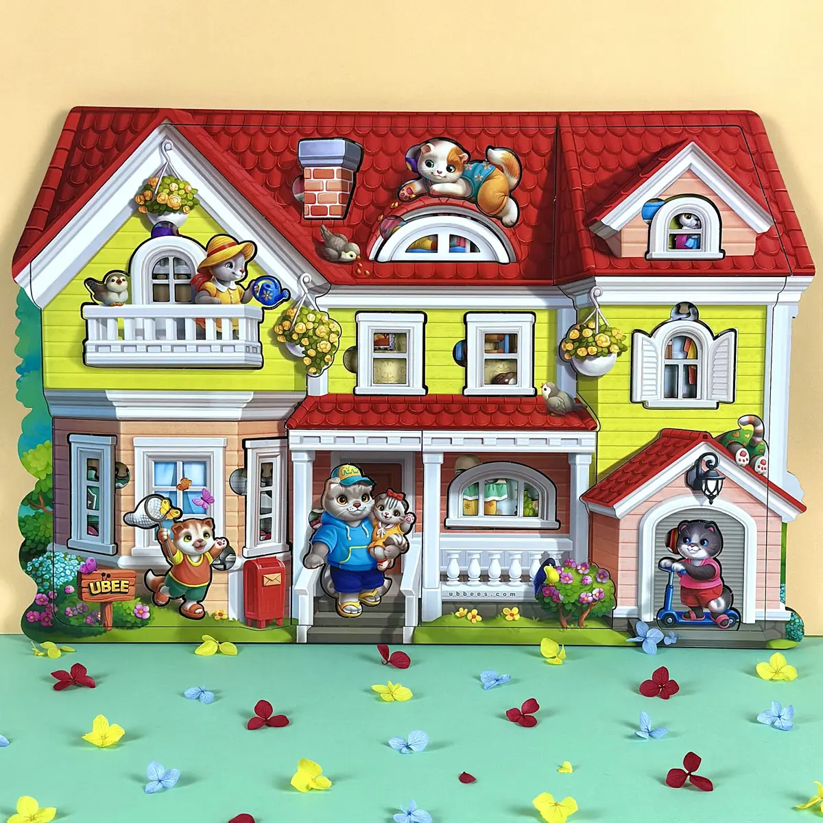 Котячий будинок фігурний літній