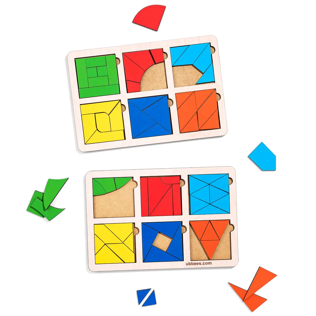 Пазли-вкладки дерев'яні Квадрати Нікітина 3 рівень