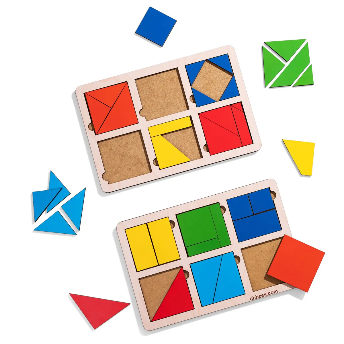 Пазли-вкладки дерев'яні Квадрати Нікітина 1 рівень