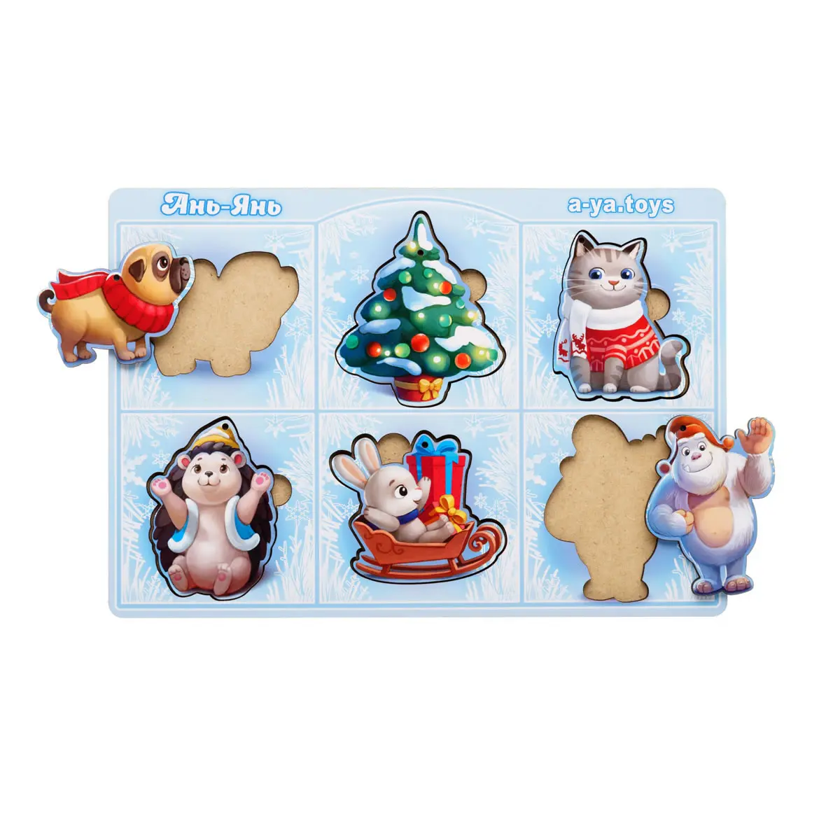 Дерев'яний сортер-вкладка "Новорічна - 2"