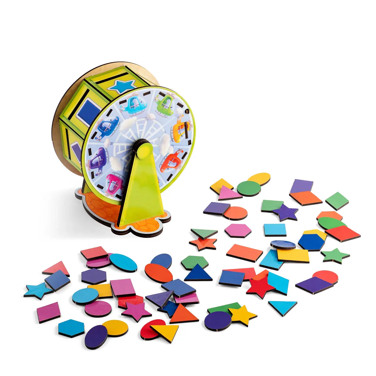 Сортер дерев'яний "Колесо огляду" (Дитяча розвиваюча гра)