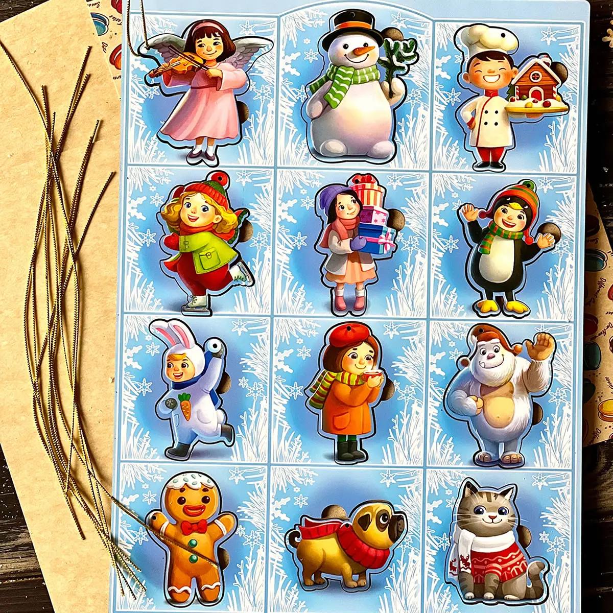 Дерев'яний сортер-вкладка велика "Новорічний -1"