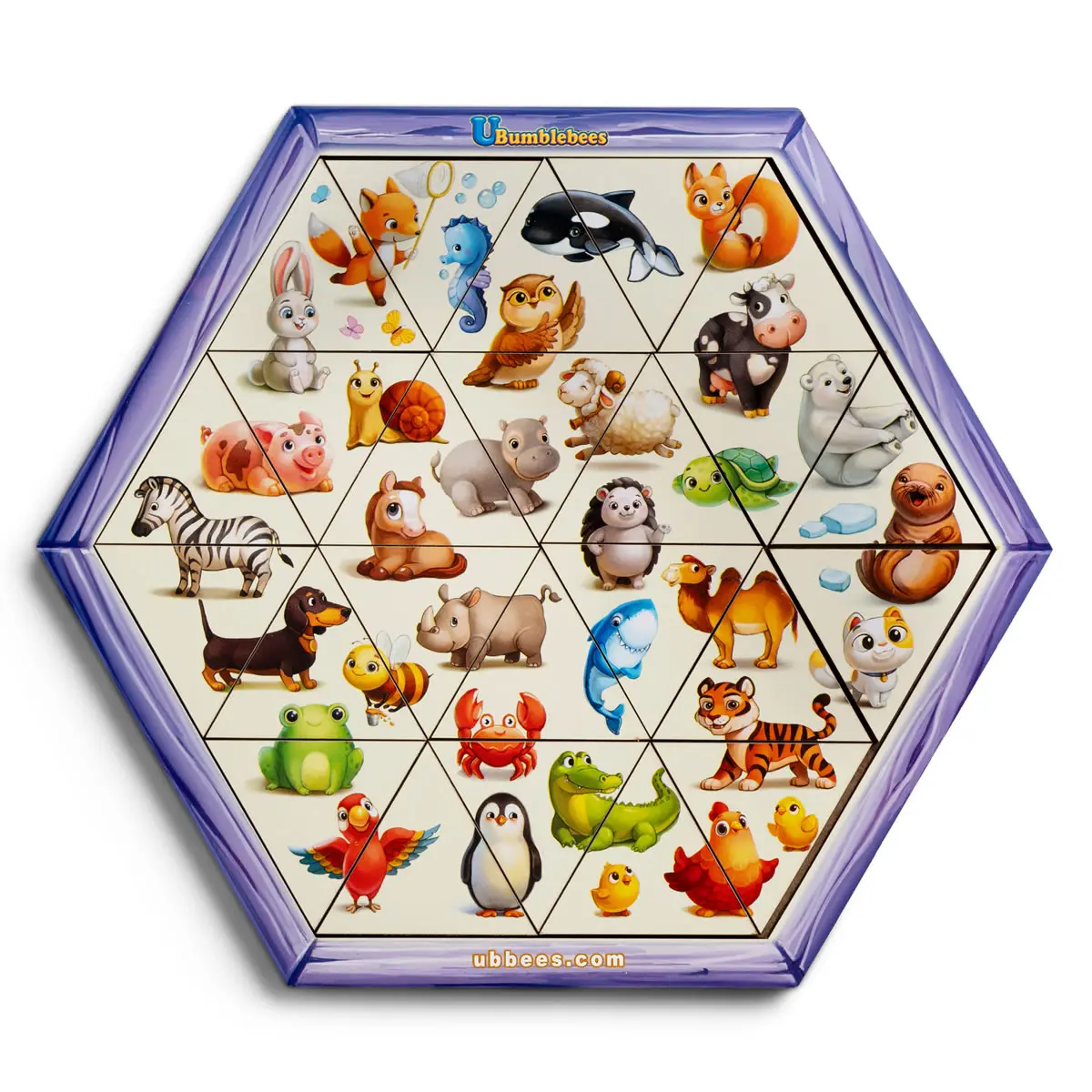 Дерев'яний пазл-головоломка "Тварини". Рамка-вкладиш, логічна гра