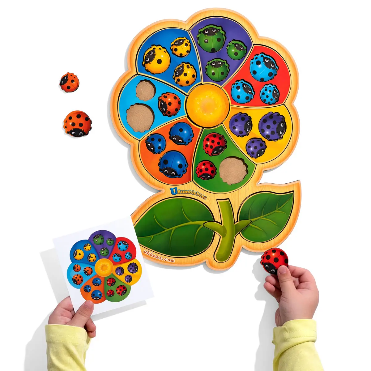 Дерев'яний сортер (дитяча гра з картками) "Квітка-семибарвиця 2"