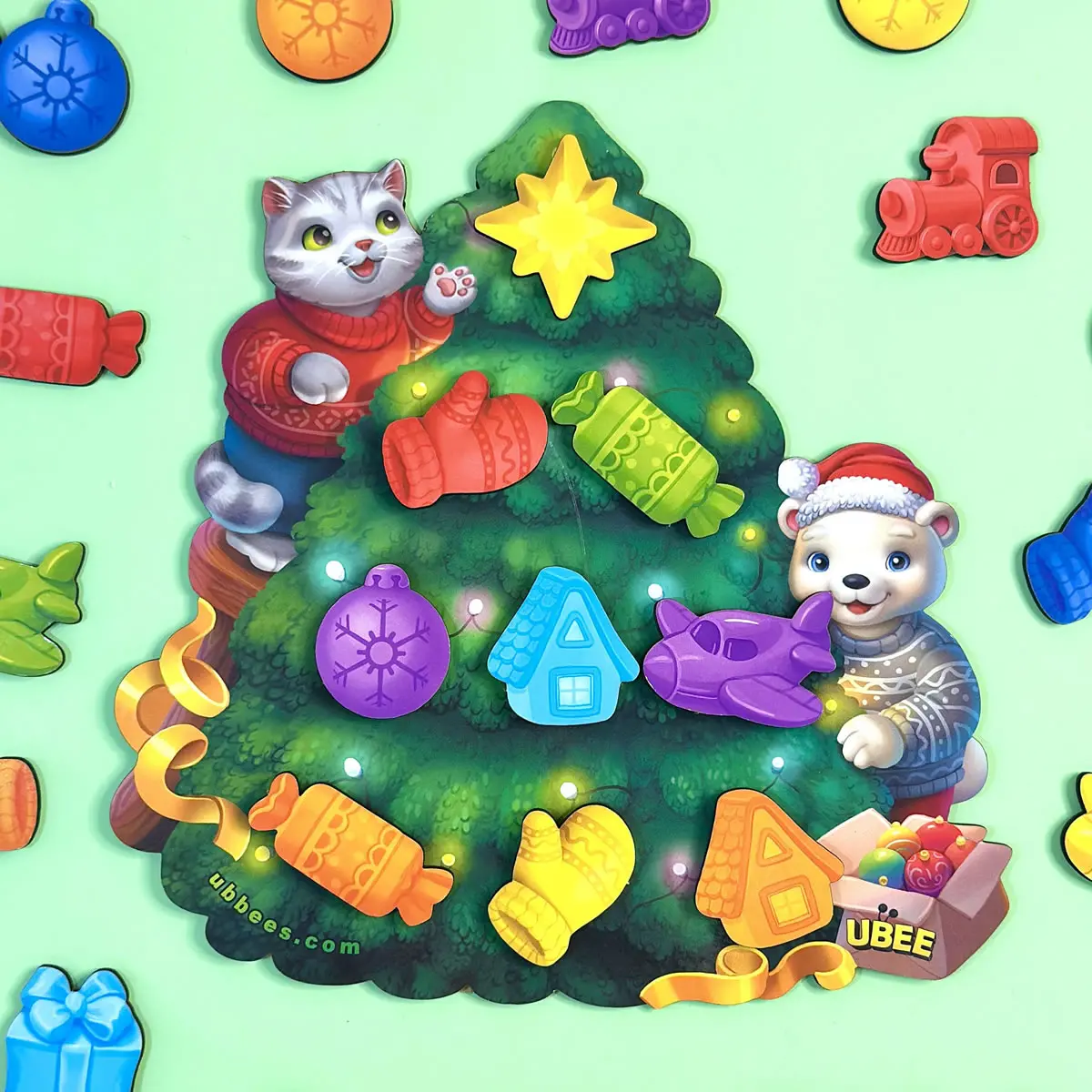 Гра на липучках з картками "Ялинка"