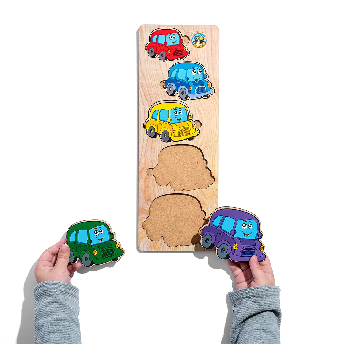 Дерев'яний сортер-пазл (дерев'яна вкладка) "Машинки"
