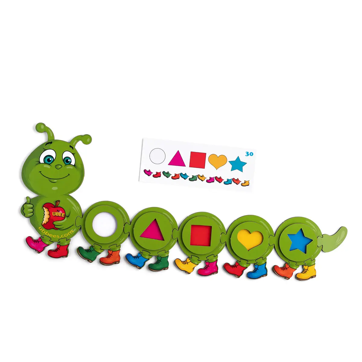 Дитяча гра з картками "Гусениця: збери за зразком"